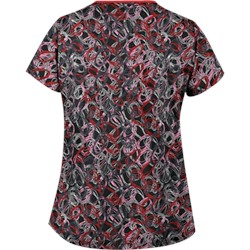 UA Twister Black Print Scrub Top