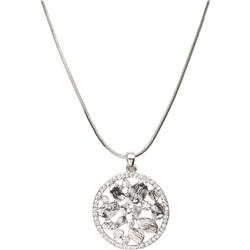 Kurze Damen Kette mit rundem Anhänger
