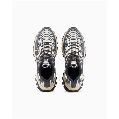SNEAKERS WITH OPTICAL EFFECT DESIGN AND MAXI SOLE