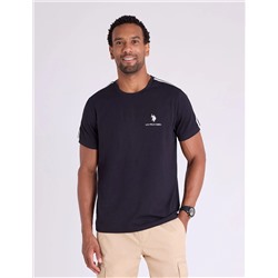 SHOULDER TRICOT TAPE JERSEY T-SHIRT