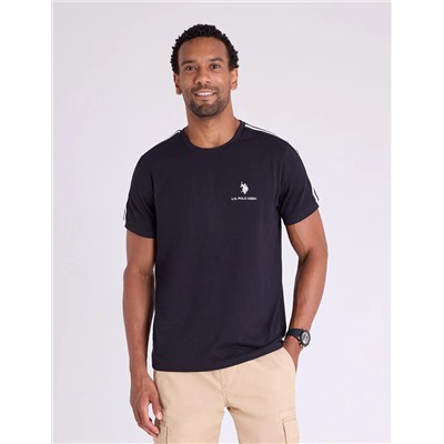 SHOULDER TRICOT TAPE JERSEY T-SHIRT