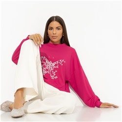 Свитшот в рубчик с вышивкой, Профессия – красавица