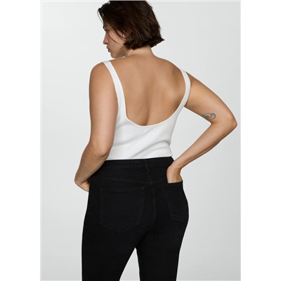 Jeans skinny tiro alto