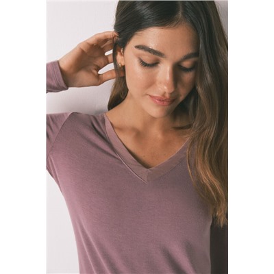 Camiseta punto súper suave rosa