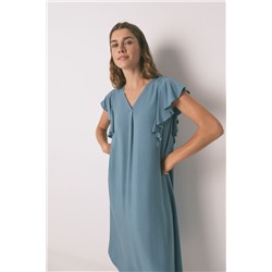 Camisón midi holgado floral verde