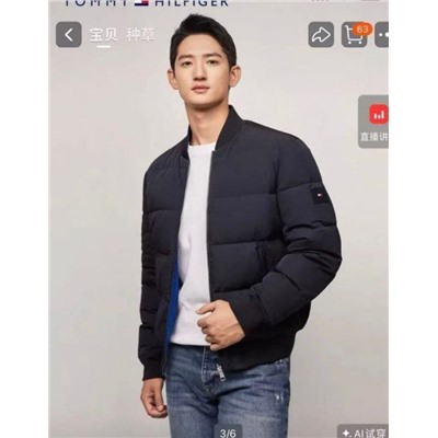 Мужской двусторонний пуховик  Tomm*y Hilfige*r   Экспорт