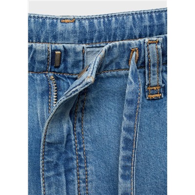 Pantalón denim wide leg cinturón