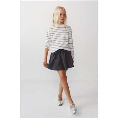 FLOCKED PRINT BERMUDA SKORT