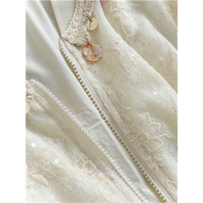 Красивый ажурный бомбер / куртка на молнии