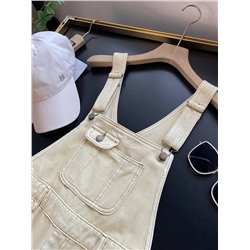 Короткий сарафан из мягкого денимаи с регулируемыми лямками