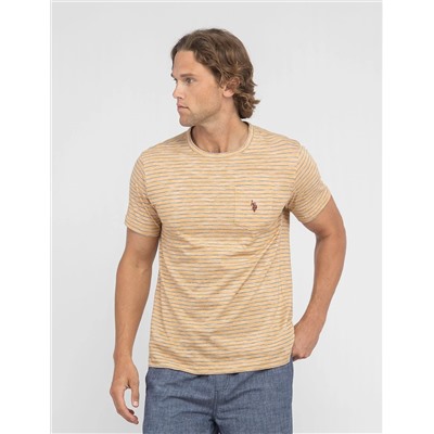 END ON END STRIPE SLUB JERSEY T-SHIRT