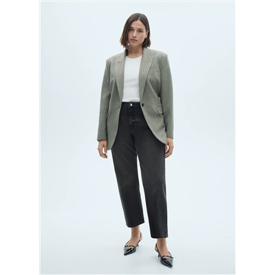 Jeans Blanca rectos crop