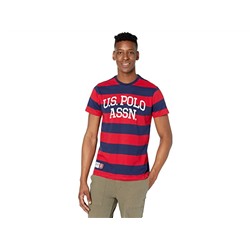 U.S. POLO ASSN. Logo Print Stripe Crew