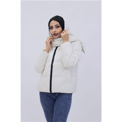 Демисезонная женская куртка весна осень +дутый шарф-косынка 8193