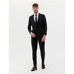 Ekose Ekstra Slim Fit Siyah Takım Elbise