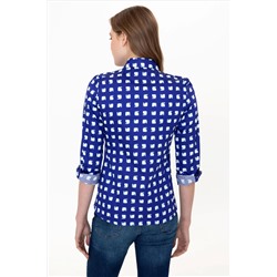 Kadın Mavi Uzun Kollu Gömlek