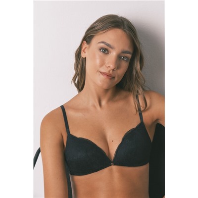 Sujetador triangular LOVELY relleno negro