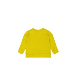Kız Çocuk Fıstık Yeşili Basic Bisiklet Yaka Sweatshirt