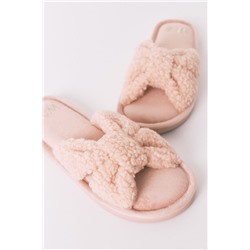 Zapatilla casa borreguito rosa