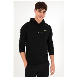 Erkek Siyah Basic Sweatshirt