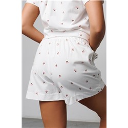 Пижама с шортами и рубашкой 410WHT