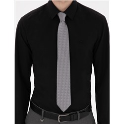 Siyah Regular Fit Uzun Kollu Basic Gömlek