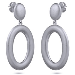 Серьги (покрытие сатиновый родий)