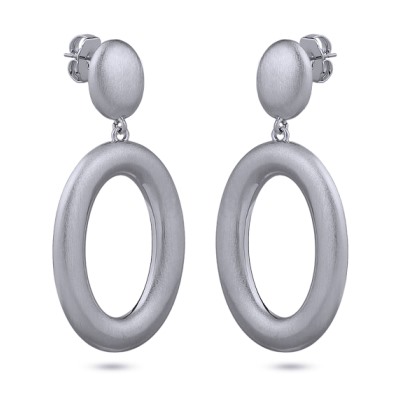 Серьги (покрытие сатиновый родий)