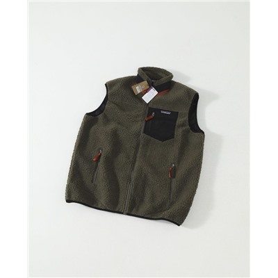 Лимитированный жилет из овечьего флиса с воротником-стойкой PATAGONI*A