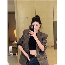 распродажа пиджак в клетку Vichy от YSL 24осень