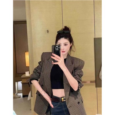 распродажа пиджак в клетку Vichy от YSL 24осень