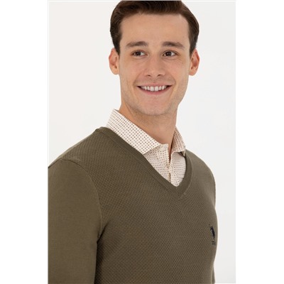 Erkek Haki Basic Kazak