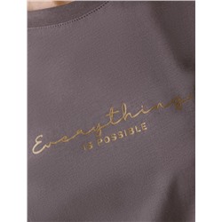 Футболка оверсайз с принтом из премиального 100% хлопка