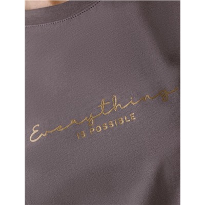 Футболка оверсайз с принтом из премиального 100% хлопка