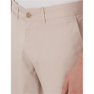 Bej Regular Fit Basic Kanvas Pantolon