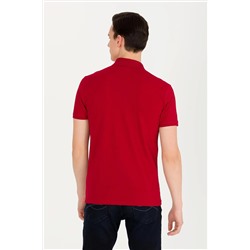 Erkek Bordo Basic Polo Yaka Tişört