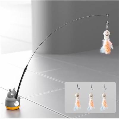 Игрушка для кошек. В комплекте 3 дополнительные рыбки