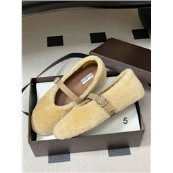 Женские меховые туфли в стиле Мэри Джей*н