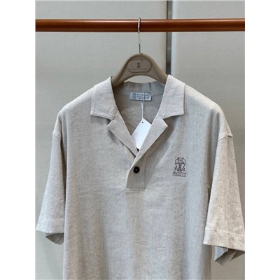 Мужская льняная футболка-поло  (5 цветов ) брунелл*о кучинелл*и