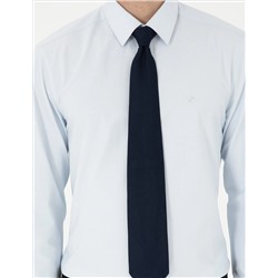 Açık Mavi Slim Fit Uzun Kollu Basic Gömlek