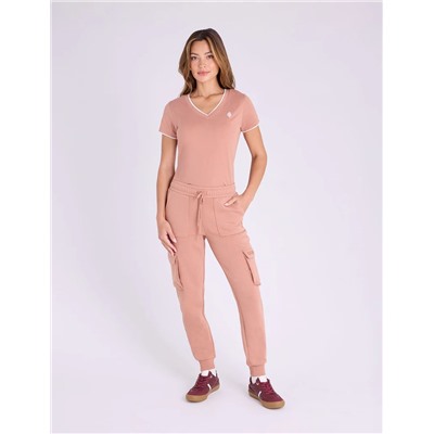DOUBLE BAND V-NECK T-SHIRT