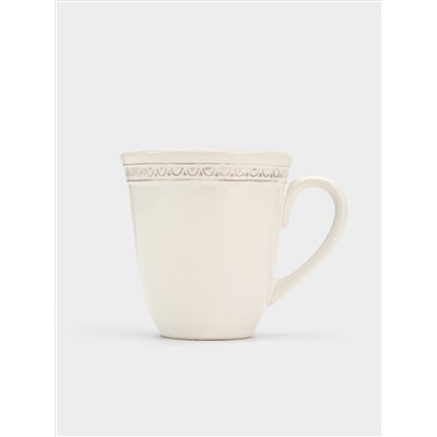 Кружка, 320 мл, каменная керамика, белая, Augusta