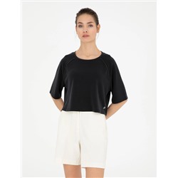 Siyah Comfort Fit Sweatshirt