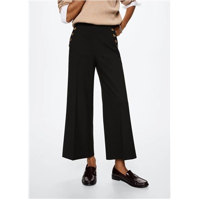 Pantalón culotte botones -  Mujer | MANGO OUTLET Melilla