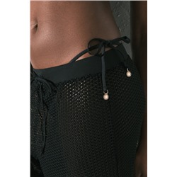 Pantalón punto efecto red negro