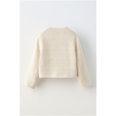 TEXTURED JACKET WITH BUTTONS