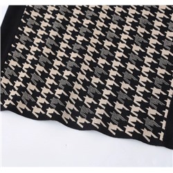 Юбка с контрастным жаккардовым узором «гусиная лапка»