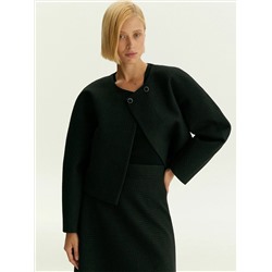 Жакет прямого кроя из костюмной шерсти, Жакет ML884/park