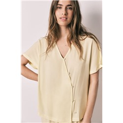 Pijama largo cruzado botones