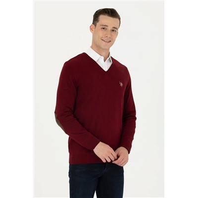 Erkek Bordo Basic Kazak